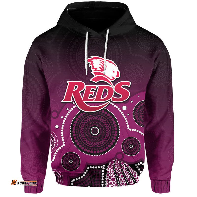 custom personalised and number super rugby queensland reds hoodie
