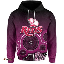 custom personalised and number super rugby queensland reds hoodie