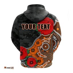 custom personalised anzac day nrl tigers army mix aboriginal hoodie