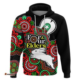 custom personalised rabbitohs rugby zip up and pullover hoodie naidoc torres strait for our elders