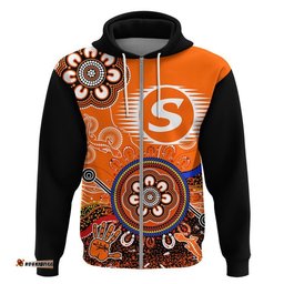 perth scorchers zip up and pullover hoodie cricket indigenous aboriginal lizard version