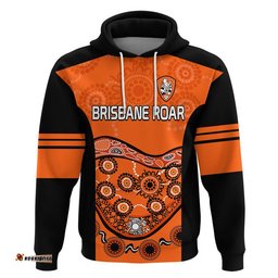 brisbane roar soccer zip up and pullover hoodie aboriginal