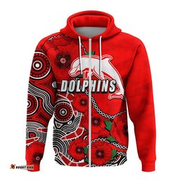 custom personalised anzac day nrl dolphins army mix aboriginal hoodie