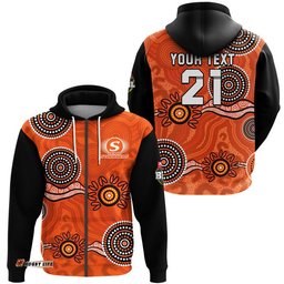 custom personalised perth scorchers cricket dots zip up and pullover hoodie