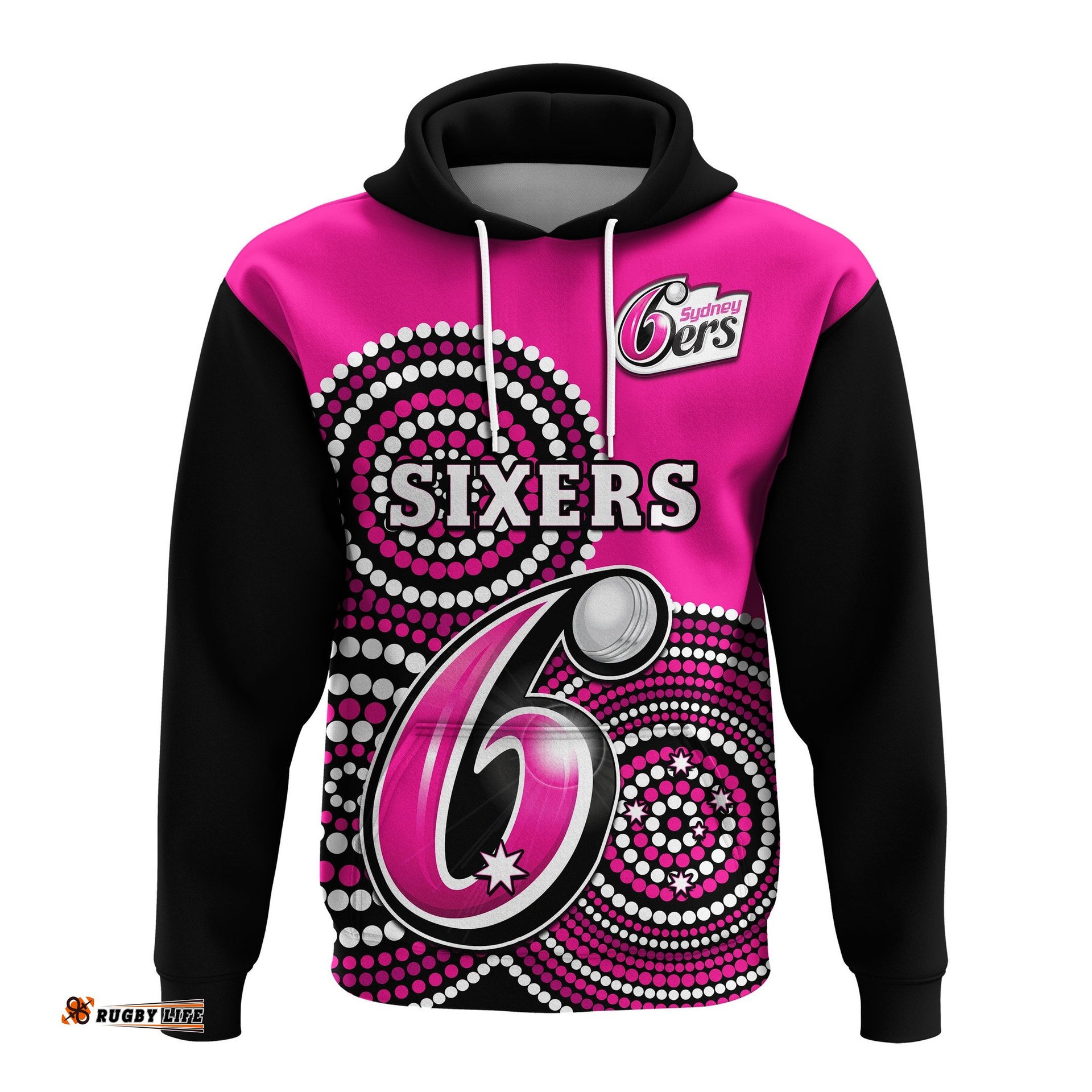 sydney sixers cricket hoodie champions bbl12 proud indigenous art