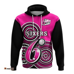 sydney sixers cricket hoodie champions bbl12 proud indigenous art