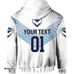 custom personalised melbourne victory big v zip up and pullover hoodie soccer club original style white
