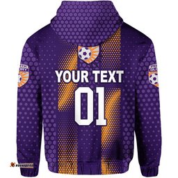 custom personalised perth glory zip up and pullover hoodie soccer club original style purple