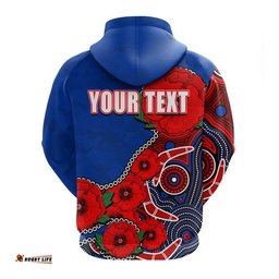 custom personalised anzac day nrl knights army mix aboriginal hoodie