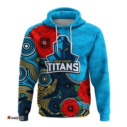 custom personalised anzac day nrl titans army mix aboriginal hoodie
