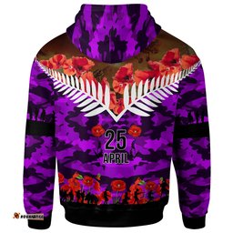 anzac new zealand hoodie lest we forget anzac day new zealand with poppy flower hoodie