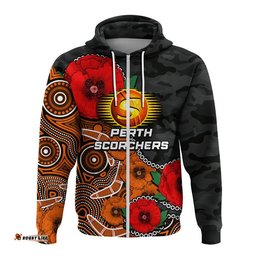 custom personalised anzac day perth scorchers army mix aboriginal hoodie