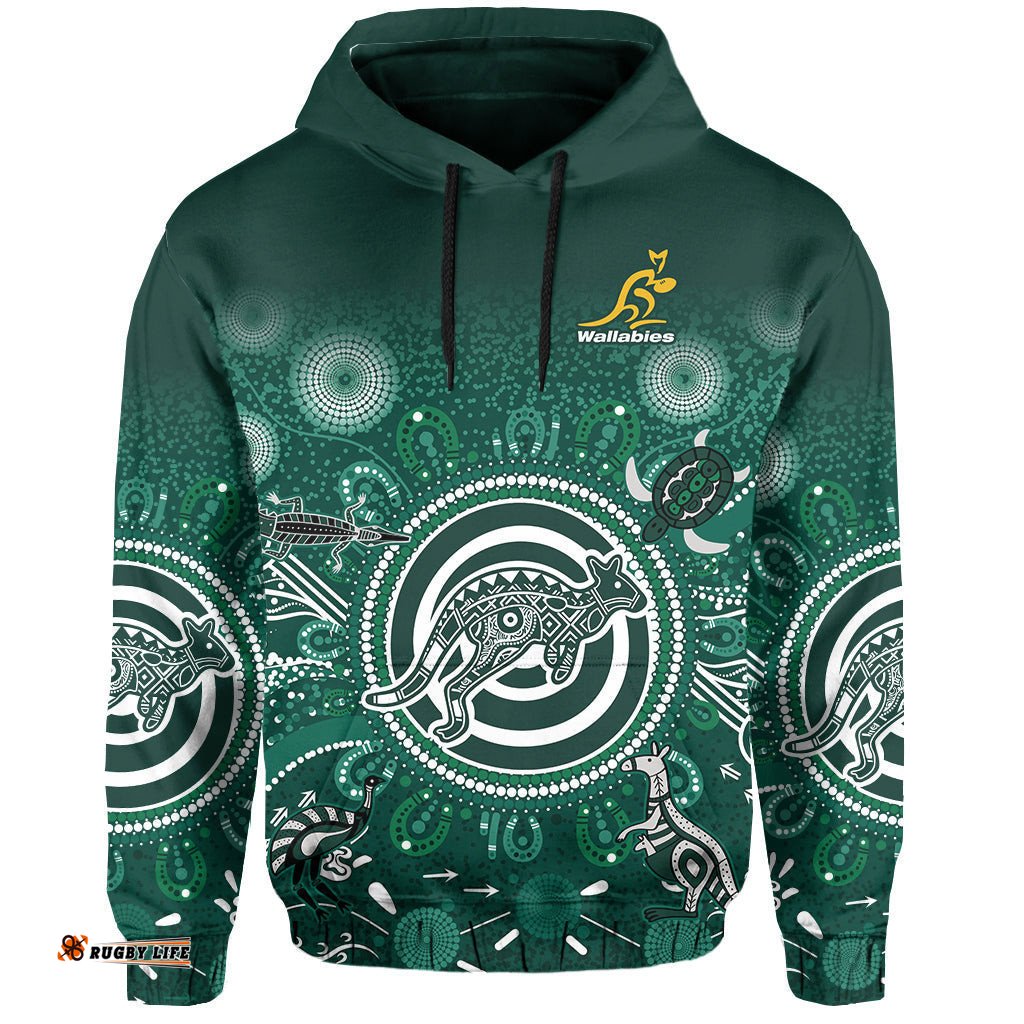 wallabies rugby australia hoodie aboriginal