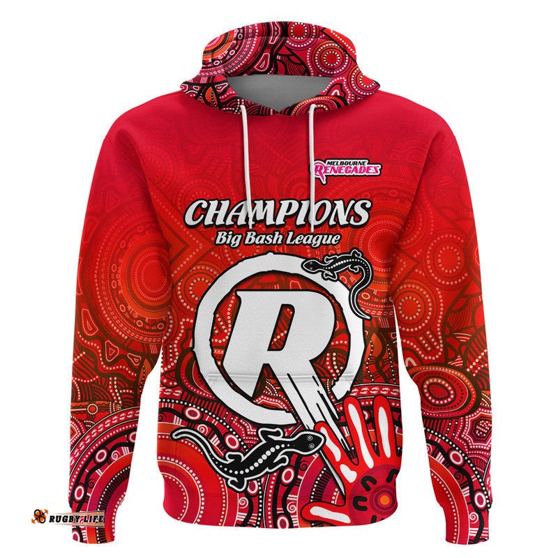 custom personalised melbourne renegades champions zip up and pullover hoodie lizard indigenous aboriginal