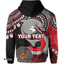 custom personalised dolphins rugby hoodie aboriginal style
