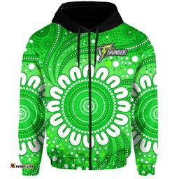 custom personalised sydney thunder cricket zip up and pullover hoodie aboriginal