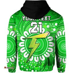 custom personalised sydney thunder cricket zip up and pullover hoodie aboriginal