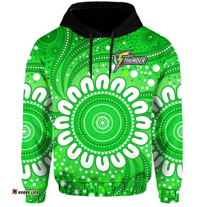 custom personalised sydney thunder cricket zip up and pullover hoodie aboriginal
