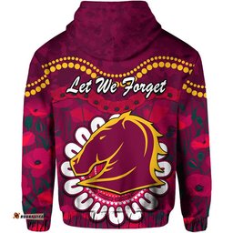 broncos rugby anzac zip up and pullover hoodie camouflage poppy