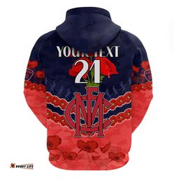 custom personalised demons football anzac zip up and pullover hoodie lest we forget