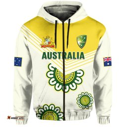 custom text and number australia cricket hoodie boxing day test aussie indigenous