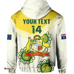 custom text and number australia cricket hoodie boxing day test aussie indigenous