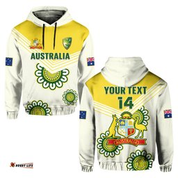custom text and number australia cricket hoodie boxing day test aussie indigenous