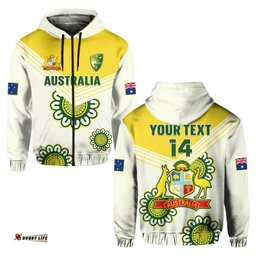 custom text and number australia cricket hoodie boxing day test aussie indigenous