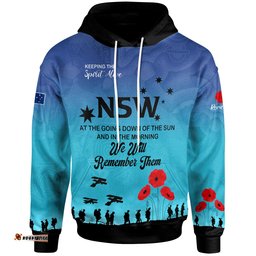 australia new south wales anzac custom hoodie keeping the spirit alive hoodie