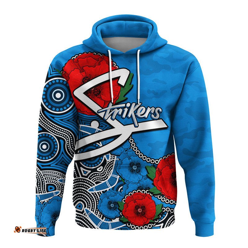 custom personalised anzac day adelaide strikers army mix aboriginal hoodie