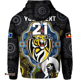 custom personalised richmond tigers football naidoc week zip up and pullover hoodie indigenous