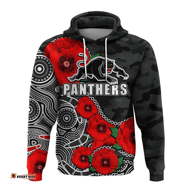 custom personalised anzac day nrl panthers army mix aboriginal hoodie