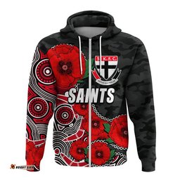 custom personalised anzac day afl saints army mix aboriginal hoodie
