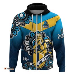 nrl gold coast titans rugby gld 2007 aboriginal hoodie