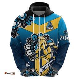 nrl gold coast titans rugby gld 2007 aboriginal hoodie
