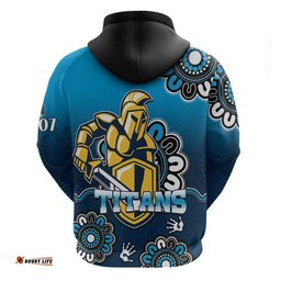 nrl gold coast titans rugby gld 2007 aboriginal hoodie