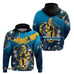 nrl gold coast titans rugby gld 2007 aboriginal hoodie