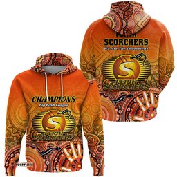 perth scorchers champions zip up and pullover hoodie lizard indigenous aboriginal