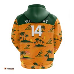 custom text and number wallabies australian rugby hoodie hawaii style