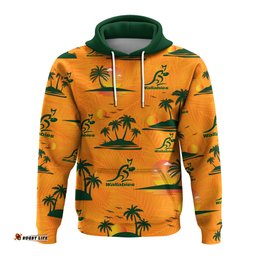 custom text and number wallabies australian rugby hoodie hawaii style