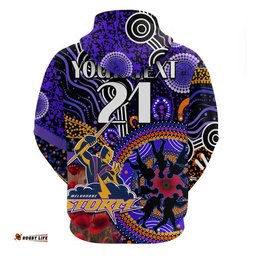custom personalised storm rugby anzac zip up and pullover hoodie aboriginal military and poppy flowers