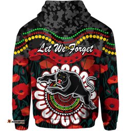 panthers rugby anzac zip up and pullover hoodie camouflage poppy