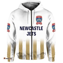 custom personalised newcastle jets zip up and pullover hoodie soccer club original style blue