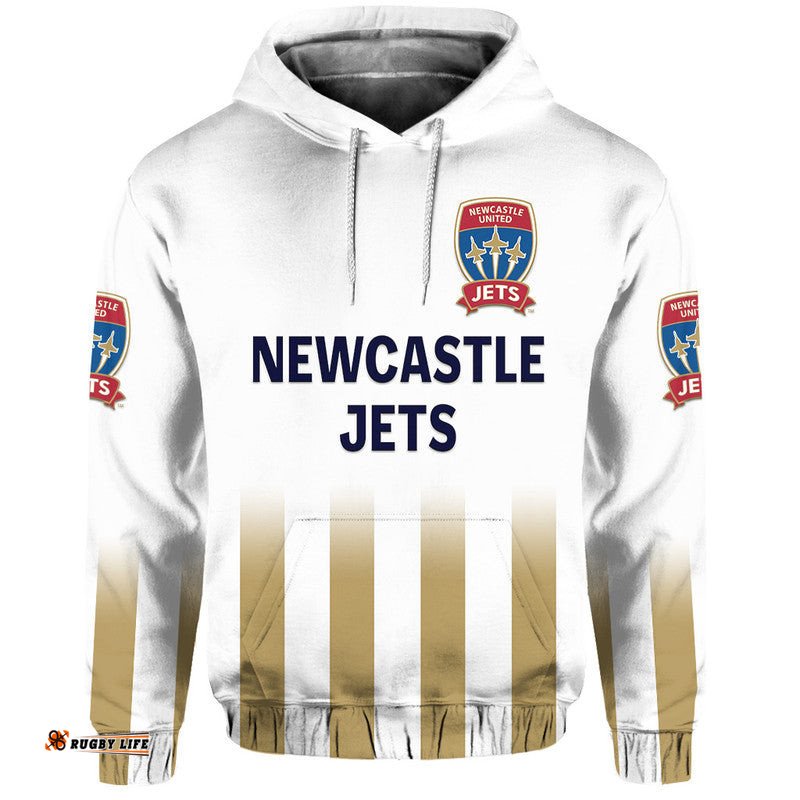 custom personalised newcastle jets zip up and pullover hoodie soccer club original style blue