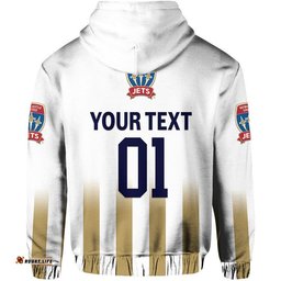 custom personalised newcastle jets zip up and pullover hoodie soccer club original style blue