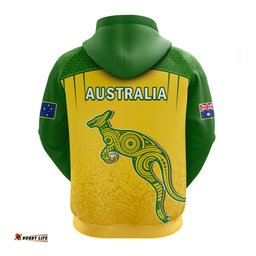 australia soccer hoodie socceroos dots kangaroo simple style