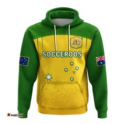 australia soccer hoodie socceroos dots kangaroo simple style