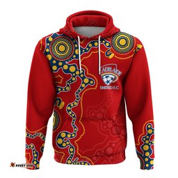 adelaide united soccer indigenous hoodie the reds