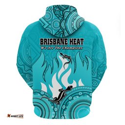 brisbane heat cricket champions zip up and pullover hoodie lizard indigenous aboriginal
