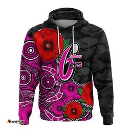 custom personalised anzac day sydney sixers army mix aboriginal hoodie